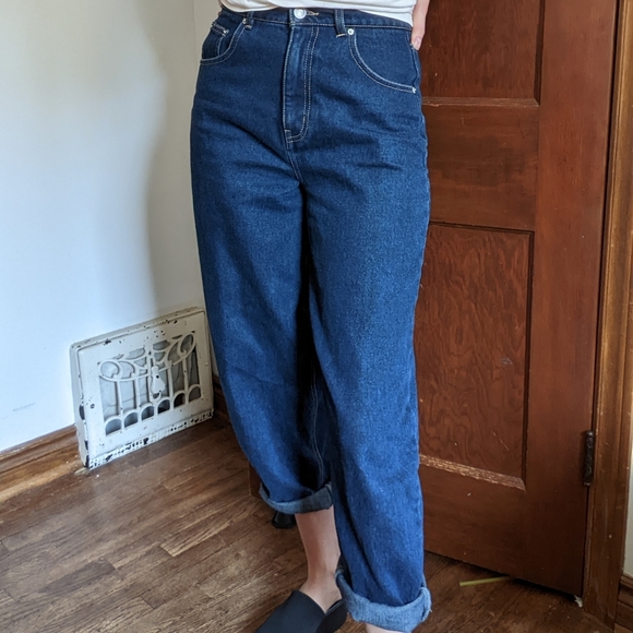 High Waist Organic Cotton Barrel Mom Jeans by Twik - Picture 8 of 9